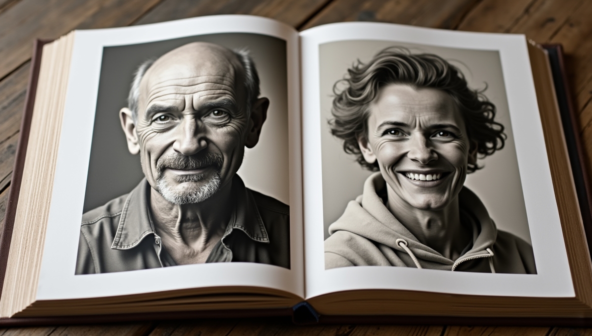 Vackert fotoalbum med personliga minnen